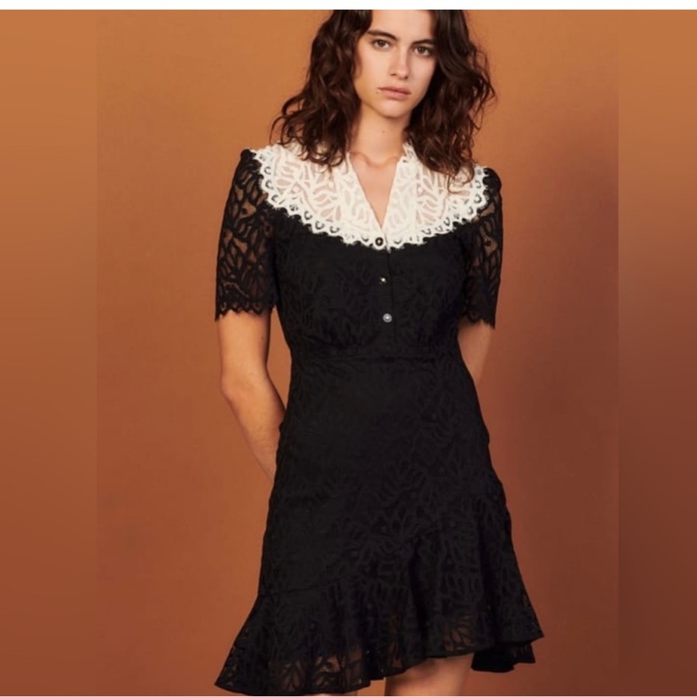 Sandro Rosane Lace Mini‎ Dress Size 10 NWT - Picture 11 of 11